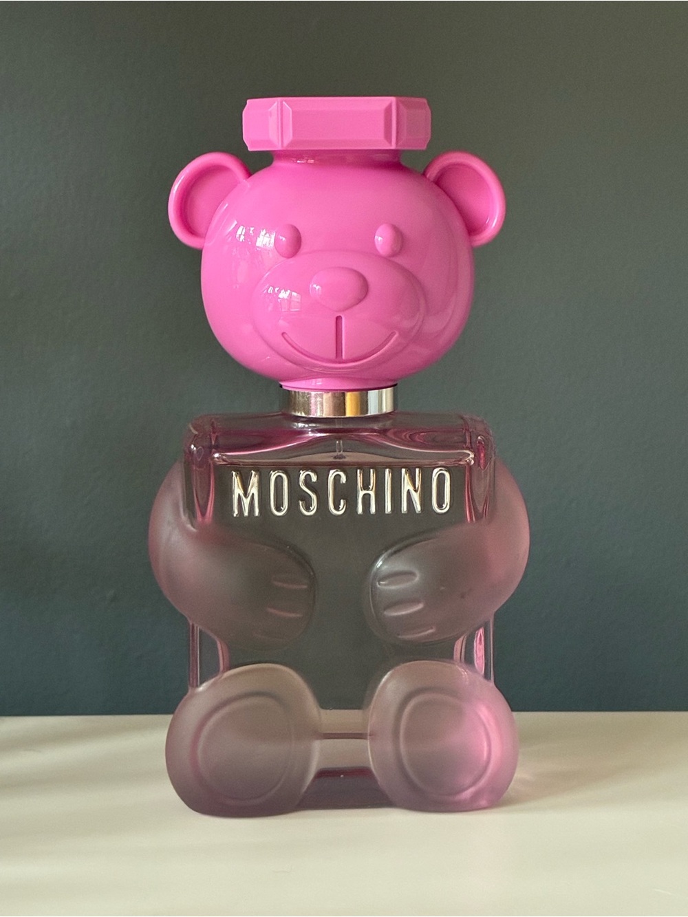 Moschino Pink Teddy Bear Bottle Perfume.  Large size 3.4 oz